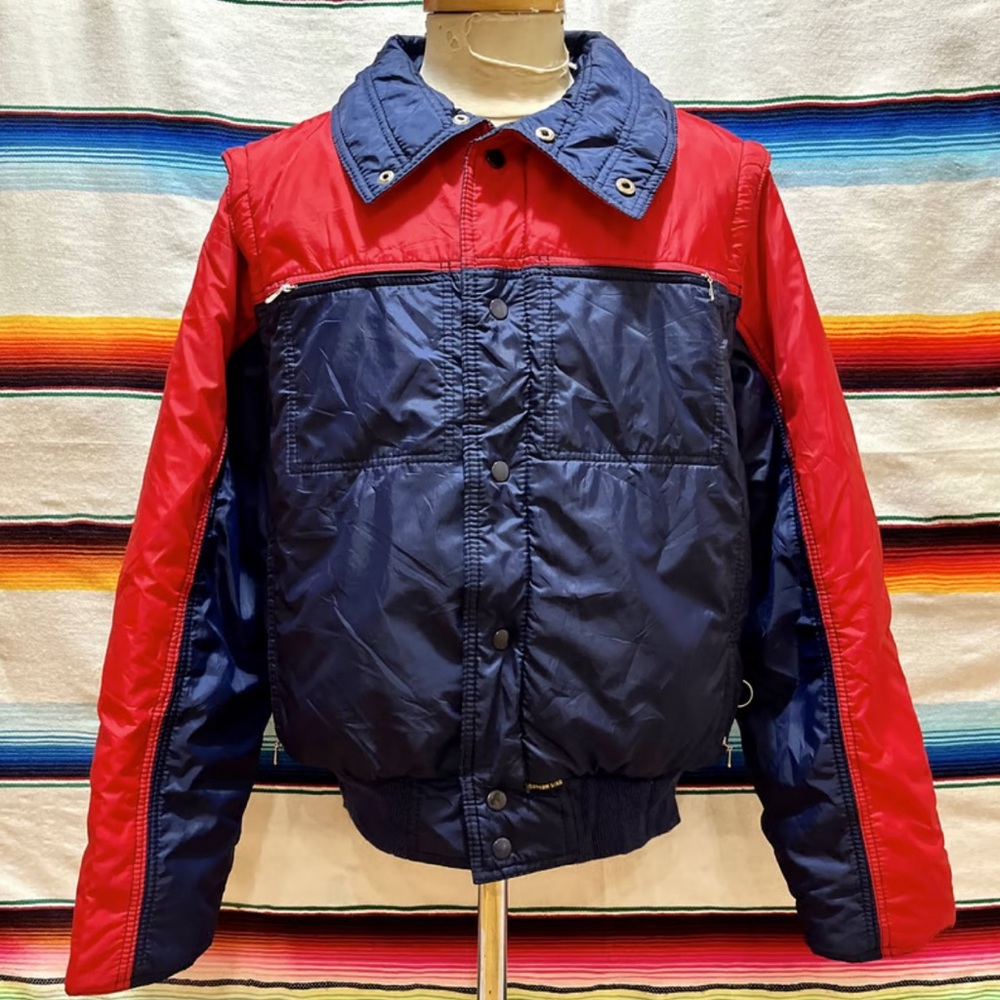 1980s Western Star Ski Jacket zip off sleeves for a vest / XL